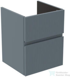 Ideal Standard FINESSE 43x40, 2 cm-es 2 fiókos szekrény mosdó nélkül, Ribbed Matt ashblue E3405UQ (E3405UQ)