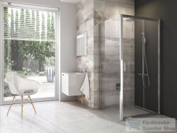 RAVAK BLIX BLDP2+BLPS 100x80 cm-es tolóajtós zuhanykabin, króm+transparent 0PVA0C00Z1SET100BLPS80 (0PVA0C00Z1SET100BLPS80)