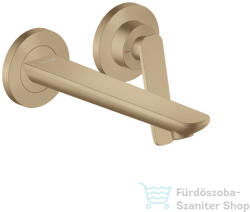 Hansgrohe AXOR Citterio C falsík alatti mosdó csaptelep 19, 3 cm-es kifolyóval, nem zárható leeresztővel, alaptest nélkül, szálcsiszolt bronz 49110140 (49110140)