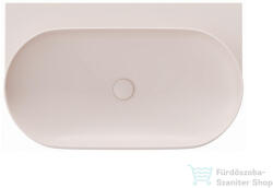 RAVAK YARD 80 konzollal falra szerelhető mosdó csaplyuk-és túlfolyó nélkül, Alabaster Pink XJX0G080000 (XJX0G080000)