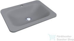 LunArt Clark 61, 4x45, 6 cm-es beépíthető öntöttmárvány mosdó túlfolyó nélkül, szürke kvarc 5999123001634 (5999123001634)