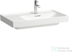 Laufen MEDA 80x46 cm-es falra/bútorra szerelhető mosdó bal oldali pulttal, matt fehér H8171157571041 (H8171157571041)