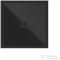 SAPHO GSI EXTRA FLAT zuhanytálca, ExtraGlaze, 80x80x2cm, matt fekete (46080826) (46080826) - furdoszoba-szaniter