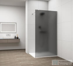 SAPHO POLYSAN ESCA CHROME Walk-in zuhanyfal, falra szerelhető, matt füst üveg, 1500mm (ES1415-01) (ES1415-01)