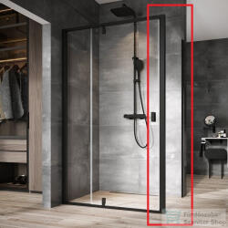 RAVAK NEXTY NPSS-90 90 cm-es fix oldalfal, fekete/transparent 90O70300Z1 (90O70300Z1)