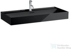 Laufen Kartell 100x46 cm-es csiszolt aljú mosdó, fényes fekete H8163370201041 (H8163370201041)