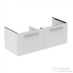 Ideal Standard I. Life B 120x50, 5 cm-es 2 fiókos fali szekrény mosdó és fogantyú nélkül, matt fehér T5277DU (T5277DU)