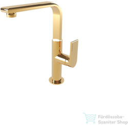 Bugnatese SIMPLE magasított mosdó csaptelep leeresztő nélkül, PVD arany 6618SPO (6618SPO)