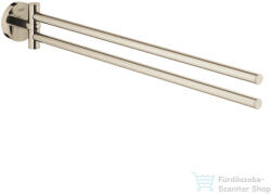 GROHE ESSENTIALS 44 cm-es fali dupla törölközőtartó, Polished Nickel 40371BE1 (40371BE1)
