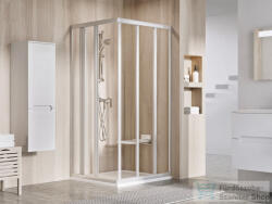 RAVAK SUPERNOVA ASRV3+ASRV3 75x80 cm-es tolóajtós, sarokbelépős zuhanykabin, szatén/transparent 15V30UR2Z1SET7580 (15V30UR2Z1SET7580)