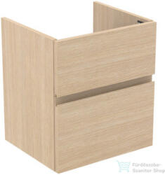 Ideal Standard FINESSE 48x40, 9 cm-es 2 fiókos szekrény mosdó nélkül, White oak E3407US (E3407US)