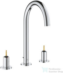 GROHE ATRIO PRIVATE L 3 üléses mosdó csaptelep fogantyú nélkül, automata leeresztővel, Króm 20593000 (20593000)