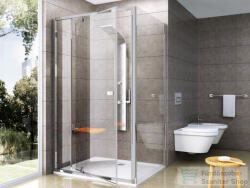 RAVAK PIVOT PDOP2+PPS 120x80 cm-es nyílóajtós zuhanykabin fix oldalfallal, szatén/transparent 03GG0U00Z1SET120PPS80 (03GG0U00Z1SET120PPS80)