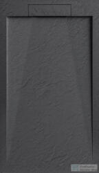 AREZZO design STONE pala hatású öntött márvány zuhanytálca, 120x90 cm-es, antracit AR-DYT129LA (AR-DYT129LA)