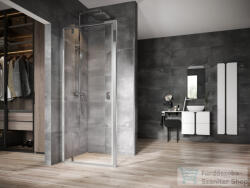 RAVAK NEXTY NDOP1+NPSS 90x80 cm-es nyílóajtós zuhanykabin fix oldalfallal, króm/transparent 03O70C00Z1SET90NPSS80 (03O70C00Z1SET90NPSS80)