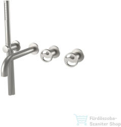 Bugnatese MILLENOVECINQUANTA falsík alatti kád/zuhany csaptelep kézizuhannyal, szálcsiszolt nikkel 4601NS (4601NS)