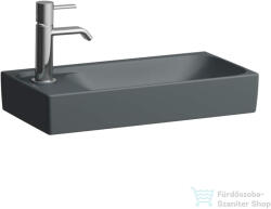 Laufen MEDA 46x23, 5 cm-es fali mosdó bal oldali csaplyukkal, csaptelep-és túlfolyó nélkül, matt graphite H8151147581131 (H8151147581131)