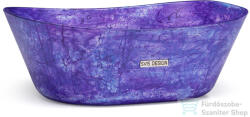 S.V.I.S. Design mosdó 50 cm LIBRA BASIC - FANTASIA lila és kék, matt lakk UBX. LIBRA. BC. 050.000. FA. 01.1 (UBX_LIBRA_BC_050_000_FA_01_1)