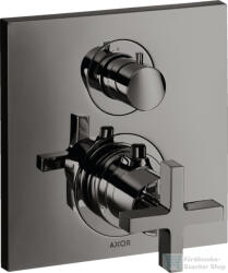 Hansgrohe AXOR Citterio falsík alatti termosztátos kád/zuhany csaptelep alaptest nélkül, polírozott fekete króm 39705330 (39705330)