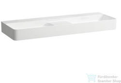 Laufen Val SaphirKeramik 120x42 cm-es mosdó csaplyuk és túlfolyó nélkül, félig száraz zónával, matt fehér H8142827571121 (H8142827571121)