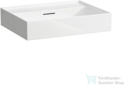 Laufen Kartell By Laufen 60x46 cm-es csiszolt aljú mosdó csaplyuk nélkül, LCC bevonattal, fehér H8163334001091 (H8163334001091)