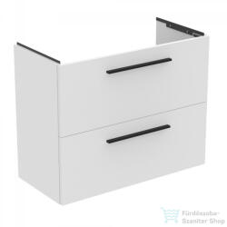 Ideal Standard I. Life S 80x37, 5 cm-es 2 fiókos fali szekrény mosdó és fogantyú nélkül, matt fehér T5295DU (T5295DU)