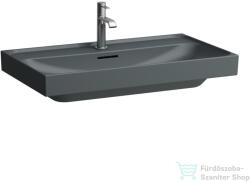 Laufen MEDA 80x46 cm-es falra/bútorra szerelhető csiszolt aljú mosdó, matt grafit H8161177581041 (H8161177581041)
