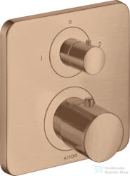 Hansgrohe AXOR Citterio M falsík alatti termosztátos kád/zuhany csaptelep elzárószeleppel, szálcsiszolt vörös arany hatású 34725310 (34725310)