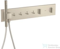 Hansgrohe AXOR SHOWERCOMPOSITION 4 utas termosztátos falsík alatti kád /zuhany csaptelep, szálcsiszolt nikkel 12573820 (12573820)
