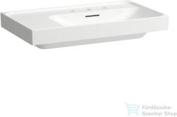 Laufen MEDA 80x46 cm-es falra/bútorra szerelhető mosdó 3 csaplyukkal, bal oldali pulttal, LCC bevonattal, fehér H8171154001081 (H8171154001081)