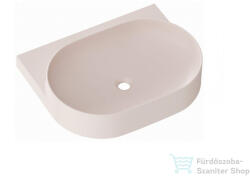 RAVAK YARD 60 konzollal falra szerelhető mosdó csaplyuk-és túlfolyó nélkül, Alabaster pink XJX0G060000 (XJX0G060000)