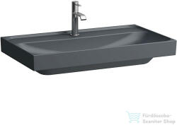 Laufen MEDA 80x46 cm-es falra/bútorra szerelhető mosdó túlfolyó nélkül, matt grafit H8101177581111 (H8101177581111)