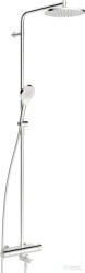 Hansa Hansaviva termosztátos zuhanyrendszer 25 cm-es esőztetővel, kádtöltővel és zuhanyszettel, króm 65162201 (65162201)