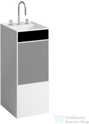 Laufen Kartell By Laufen szabadon álló mosdó 3 csaplyukkal, túlfolyó nélkül, speciális rejtett lefolyóval, fehér, fekete, szürke H811331D031581 (H811331D031581)