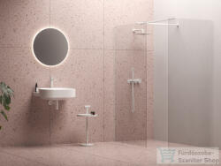 RAVAK Walk-In Double Wall 150-200x110 cm-es zuhanyfal 120 cm-es merevítővel, fehér/transparent GW9W70E00Z1SET90110 (GW9W70E00Z1SET90110)