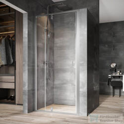 RAVAK NEXTY NDOP2-100 10x195 cm-es nyíló zuhanyajtó, Szatén/Transparent 03OA0U00Z1 (03OA0U00Z1)