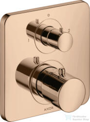 Hansgrohe AXOR Citterio M falsík alatti termosztátos kád/zuhany csaptelep elzárószeleppel, polírozott vörös arany hatású 34725300 (34725300)