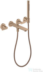 Hansgrohe AXOR CITTERIO C falsík alatti kádtöltő csaptelep zuhanyszettel, alaptest nélkül, polírozott vörös arany hatású 49480300 (49480300)