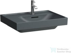 Laufen MEDA 60x46 cm-es csiszolt aljú mosdó bal oldali polccal, matt graphite H8181127581041 (H8181127581041)