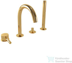 Bugnatese Kline 4 üléses kádtöltő csaptelep zuhanyszettel, arany 5755DO (5755DO)
