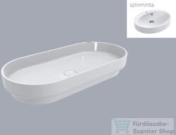 LunArt Scarlett 900 90x42 cm-es pultra ültethető öntöttmárvány mosdó csaplyuk és túlfolyó nélkül, matt fehér 5999123006448 (5999123006448)