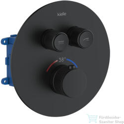 kielle Oudee falsík alatti termosztátos 2 fogyasztós csaptelep alaptesttel, matt fekete 10602204 (10602204)