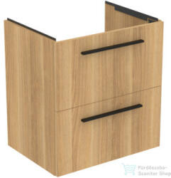 Ideal Standard I. LIFE A 60x44 cm-es 2 fiókos fali szekrény mosdó és fogantyú nélkül, Natural oak T5255NX (T5255NX)