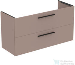 Ideal Standard I. LIFE A 120x44 cm-es 2 fiókos fali alsószekrény mosdó és fogantyú nélkül, Greige matt T5258NH (T5258NH)