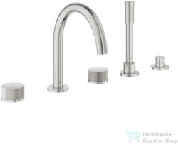 GROHE ATRIO PRIVATE 5 üléses kádtöltő csaptelep zuhanyszettel, alaptest nélkül, SuperSteel 25226DC0 (25226DC0)