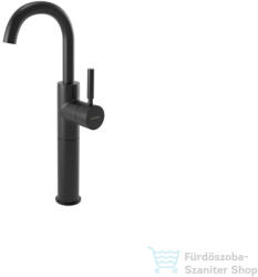 Bugnatese KOBUK magasított mosdó csaptelep click-clack leeresztővel, matt fekete 2221SCNE (2221SCNE)