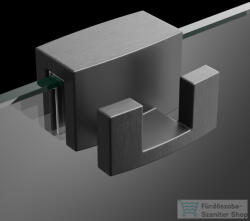 Radaway akasztós törölköző tartó, 6 és 8 mm-es zuhanykabinokhoz, szálcsiszolt fegyvermetál WR-092 (WR-092)