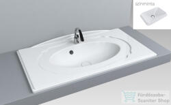 LunArt Phoebe 89, 6x48, 7 cm-es beépíthető öntöttmárvány mosdó, matt fehér 5999123004291 (5999123004291)