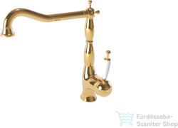 Bugnatese Oxford álló mosogató csaptelep leeresztő nélkül, arany 6382HDO (6382HDO)
