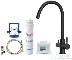 kielle WIMEO álló mosogató csaptelep szűrővel, matt fekete 10525SFI24 (10525SFI24)